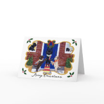 Labradores de diversão de Natal