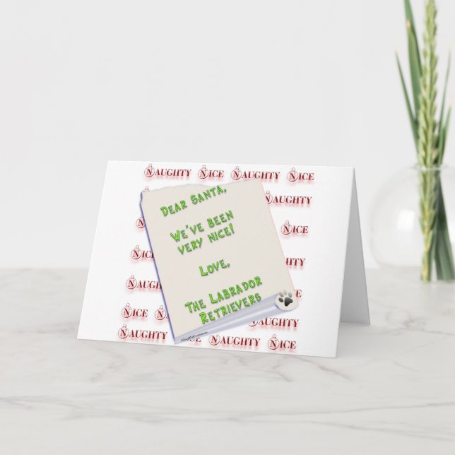 Cartão De Festividades LabradorpluralNice (Frente)