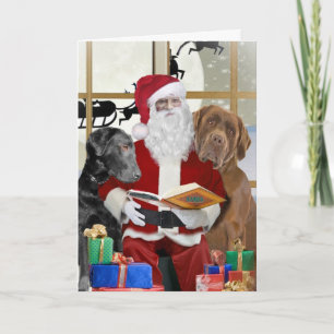 Cartão De Festividades Labs Santa Claus Is Coming To Town Card