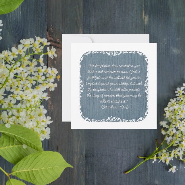 Cartão De Festividades Lace Customizable Bibe Verse Baixável (Criador carregado)