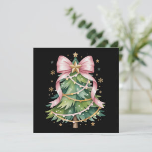 Cartão De Festividades Laço de Coquete Árvore de Natal Festa Feminina Fof