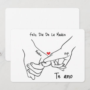 Cartão De Festividades Laço Indestrutível: Mãe e Filha, Unidas pelo Amor