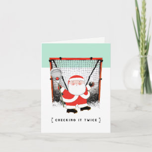 Cartão De Festividades lacrosse Christmas holiday cards
