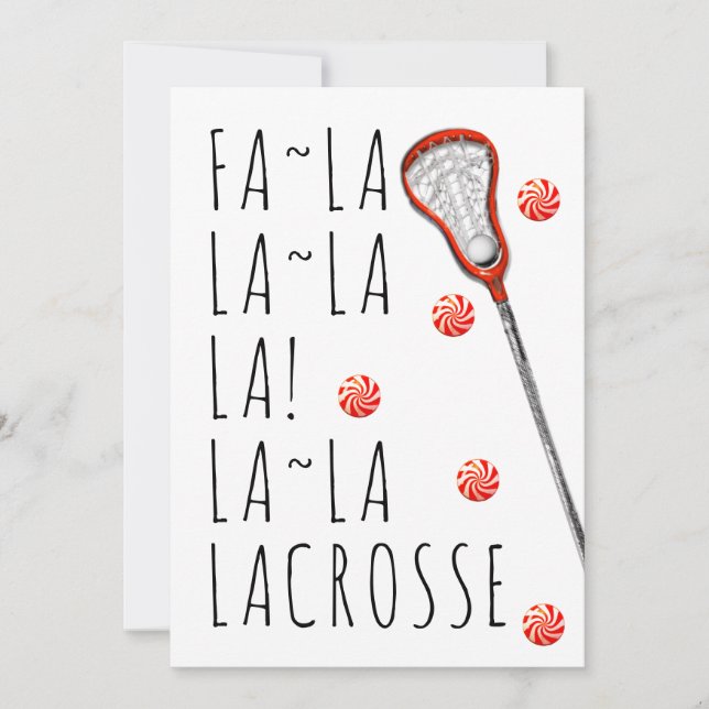 Cartão De Festividades lacrosse feminino (Frente)