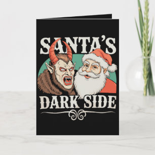 Cartão De Festividades Lado Negro do Papai Noel Krampus Krampusnacht Nata
