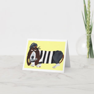 Cartão De Festividades Ladrão Basset Hound