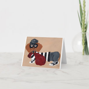 Cartão De Festividades Ladrão de Guloseimas para Dachshund
