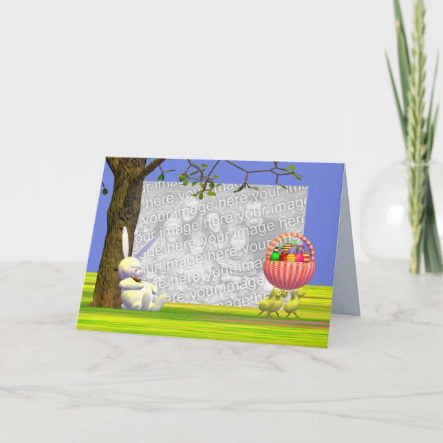 Cartão De Festividades Ladrões do ovo da páscoa (quadro da foto) (Frente)