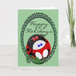 Cartão De Festividades Ladybug Christmas