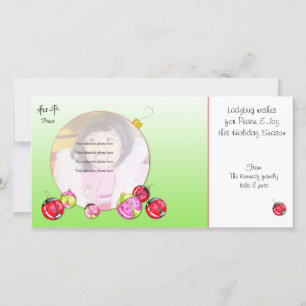 Cartão De Festividades Ladybug Wishes Christmas card