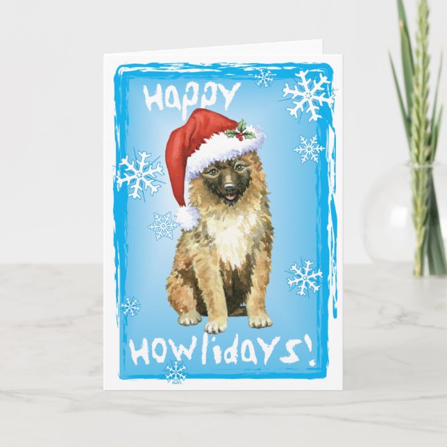 Cartão De Festividades Laekenois belgas de Natal (Frente)