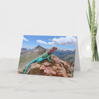 Cartão De Festividades Lagarto de Colar Crochê visita os San Juans