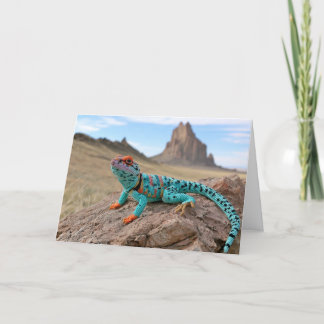 Cartão De Festividades Lagarto de Colar Crochê visita Shiprock