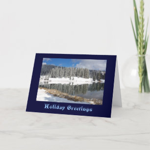 Cartão De Festividades Lago Cobbett Após Neve Inicial