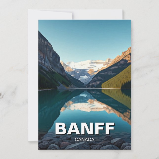 Cartão De Festividades Lago Louise no Banff National Park Canadá (Frente)
