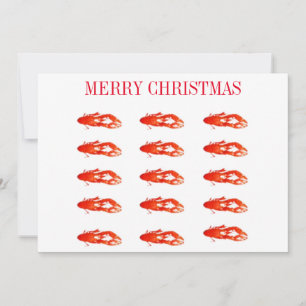 Cartão De Festividades Lagostim Feliz Natal 