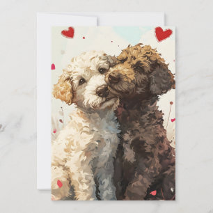 Cartão De Festividades Lagotto romagnolo Dia dos Namorados 