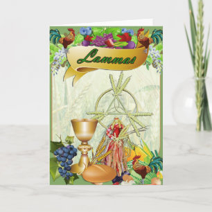Cartão De Festividades Lammas Lughnasadh Pagan Greeting Card