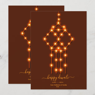 Cartão De Festividades Lanterna Diwali brilhante das Luzes Decorativas