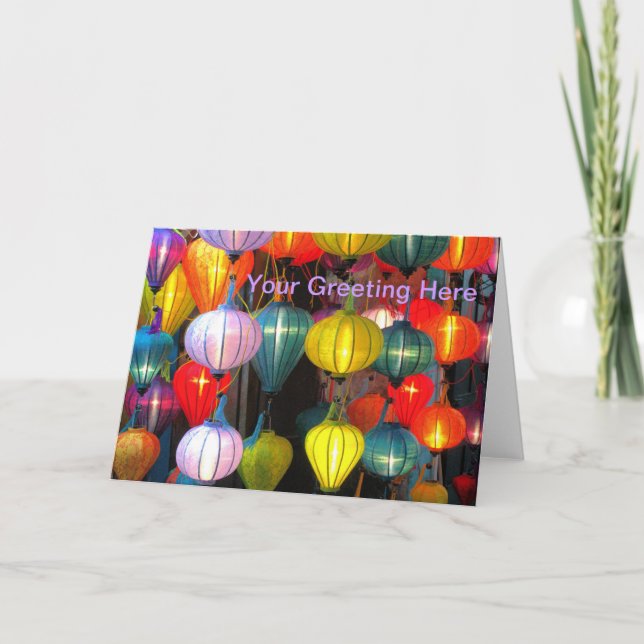 Cartão De Festividades Lanterna Festival Hoi An Vietnam (Frente)