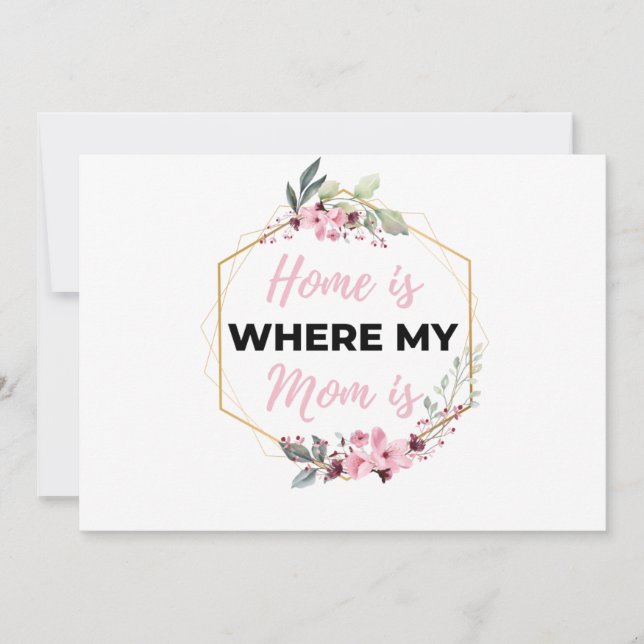 Cartão De Festividades Lar É Onde Minha Mãe É negra (Frente)