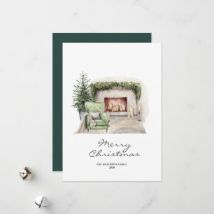 Cartão De Festividades Lar Mínimo Rustic Elegant Cozy