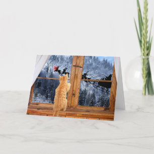 Cartão De Festividades Laranja com ponto vermelho Natal