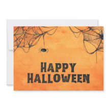 Laranja e Preto Feliz Halloween