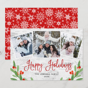 Cartão De Festividades Latido 3 FOTO da Rússia natalícia Saudação