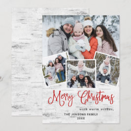 Cartão De Festividades Latido 4 FOTO da Rússia natalícia Saudação