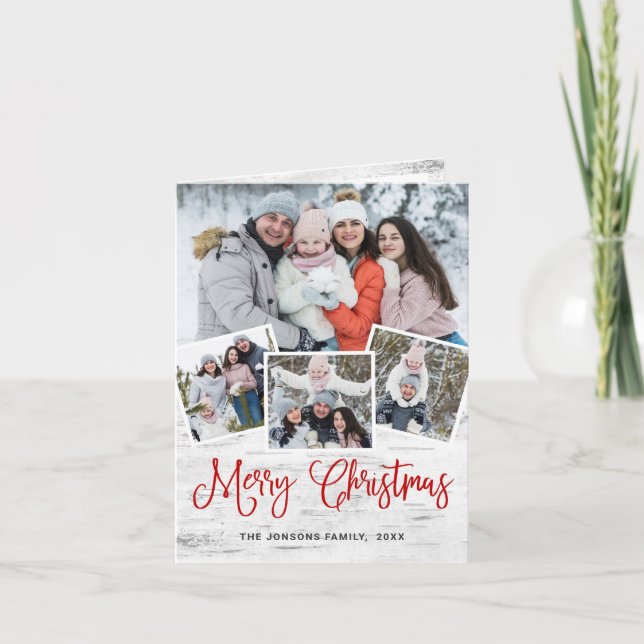 Cartão De Festividades Latido 4 FOTO da Rússia natalícia Saudação (Frente)