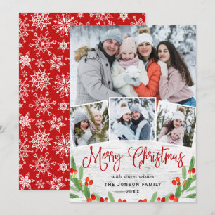 Cartão De Festividades Latido 4 FOTO da Rússia natalícia Saudação