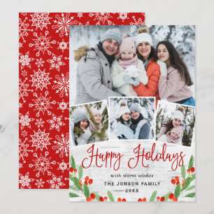 Cartão De Festividades Latido 4 FOTO da Rússia natalícia Saudação