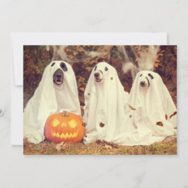 Cartão De Festividades Latido Na Festa De Halloween Escuro Para CÃES