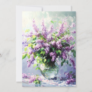 Cartão De Festividades Lavanda Blooming Lilly Buquê