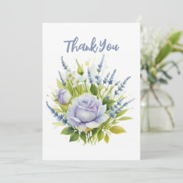 Cartão De Festividades Lavanda de aquarelas Flores selvagens