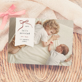 Cartão De Festividades Lazo Navideño | Feliz Navidad Tarjeta con Foto