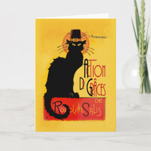 Cartão De Festividades Le Chat Noir - Ação de Graças