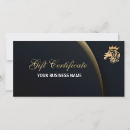 Cartão De Festividades Leão de Certificado de Oferta de Negócios de Scrip