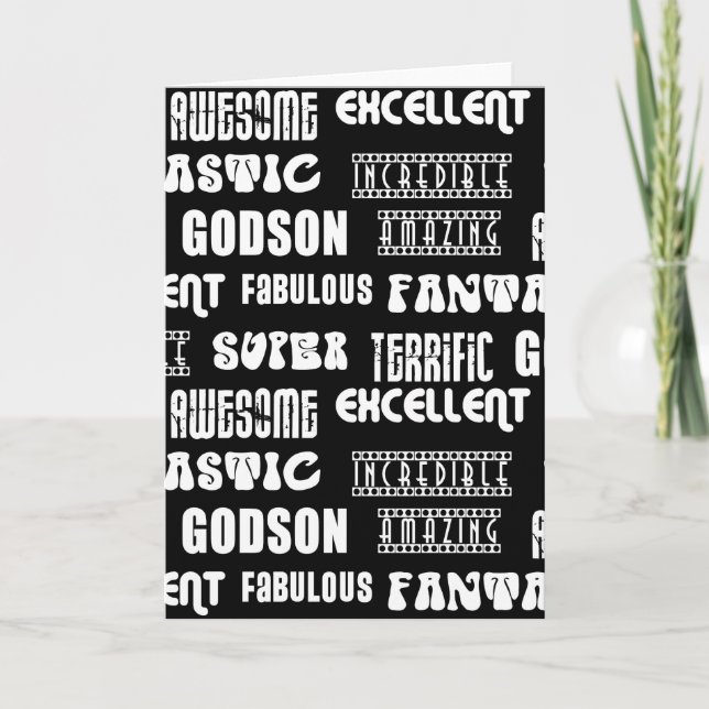 Cartão De Festividades Legal Design para Palavras Positivas de Godsons (Frente)