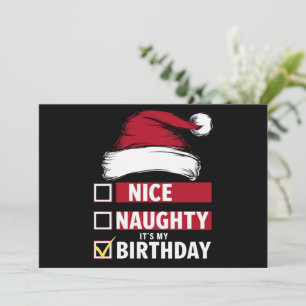 Cartão De Festividades Legal Levado É Meu Aniversário Lista de Natal Papa