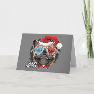 Cartão De Festividades Legal Natal do Buldogue Francês