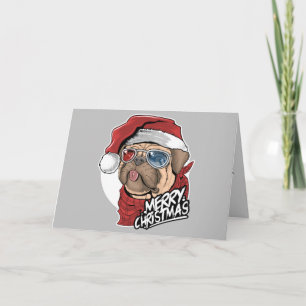 Cartão De Festividades Legal Natal do Pug