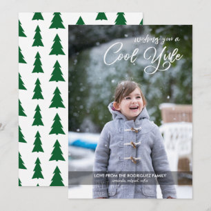 Cartão De Festividades Legal Yule Escreve Sua Fotografia No Natal Das Ár