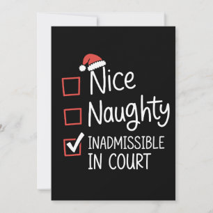Cartão De Festividades Legalmente Inaceitável Na Corte Natal Papai Noel B