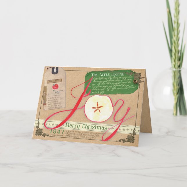 Cartão De Festividades Legenda de Apple (Frente)