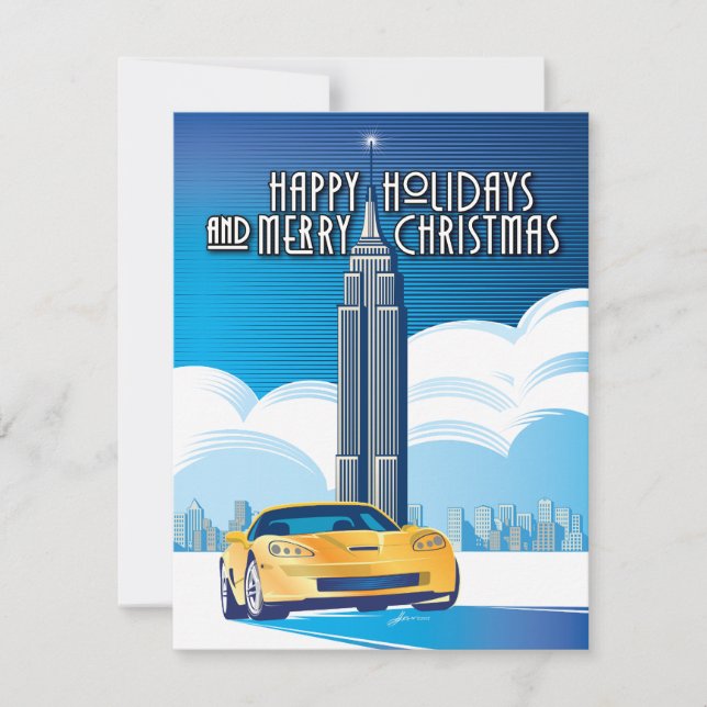 Cartão De Festividades Legendário Elegante Vette em Cruzeiro (Frente)