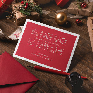 Cartão De Festividades Lei Lei Engraçado Piada de Advogado Natal