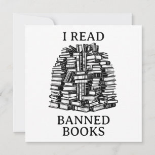 Cartão De Festividades Leio Livros Banidos