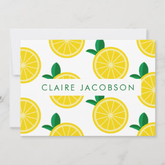 Cartão De Festividades Leitura Personalizada Juicy Lemons